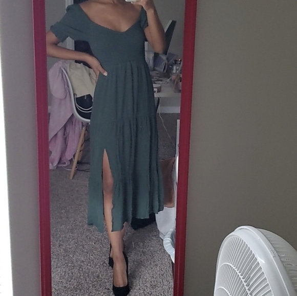 Short Sleeve Smocked Midi Dress | Poshmark